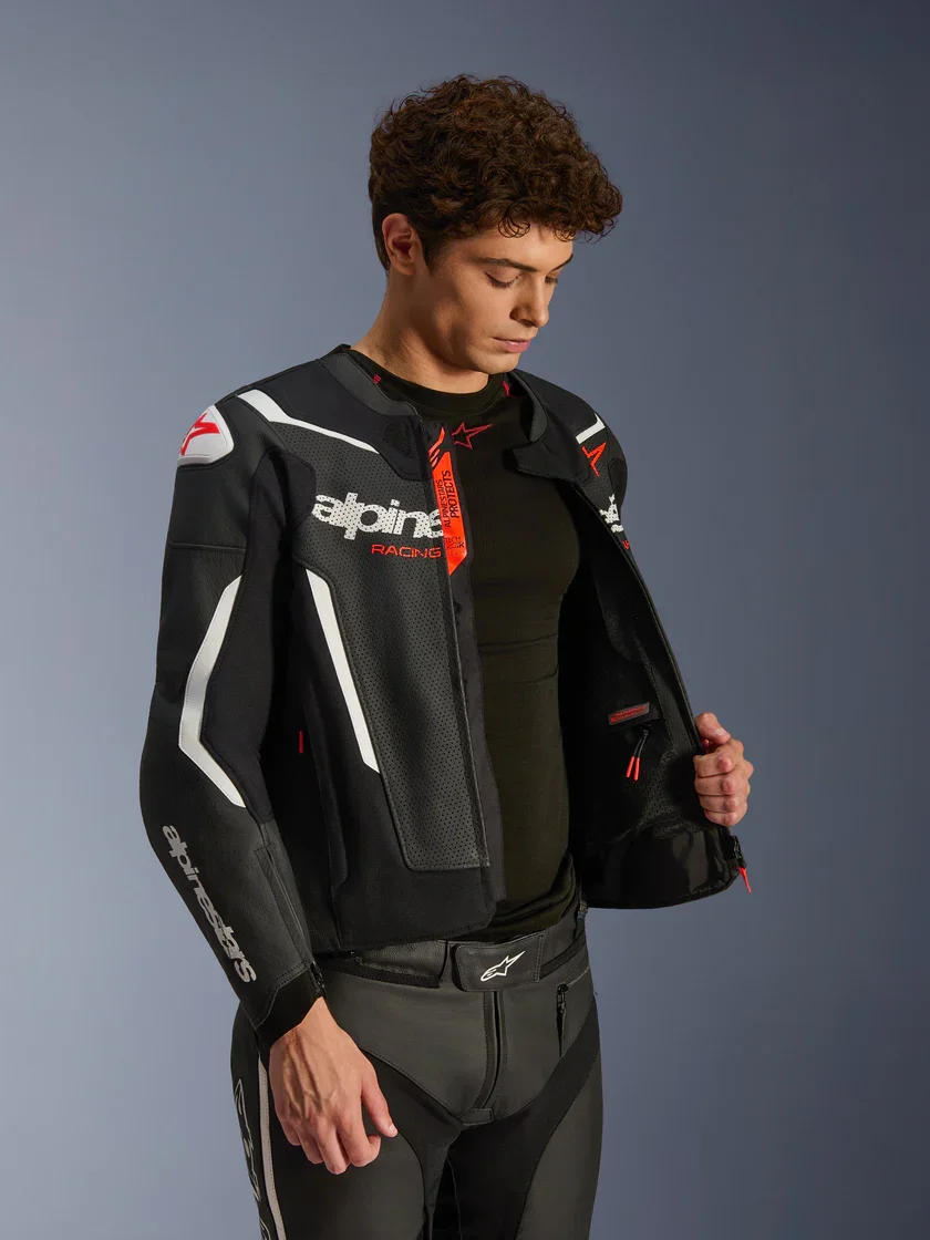 Jaqueta Alpinestars Masculina Couro GP Force V2 Airflow Preto